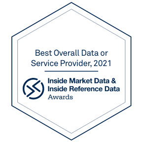 Inside Market Data Awards 2021 - Best Overall Data Service Blue